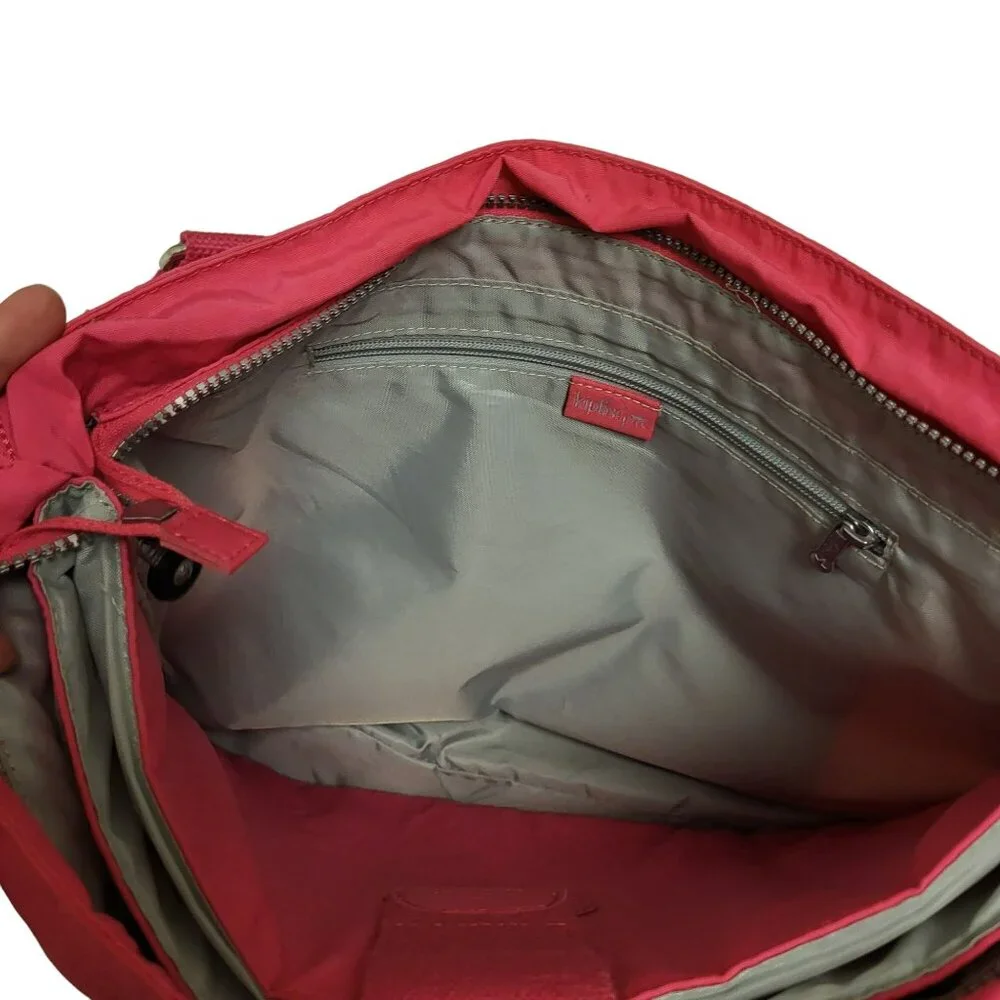 Kipling Pink Silver Laptop Messenger Bag Crossbody Travel Luggage TM2041-570